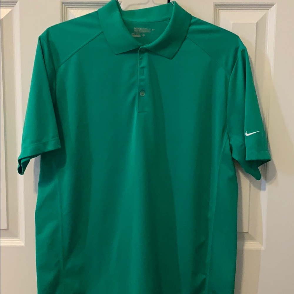 Green golf polo shirt